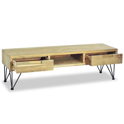 Meuble Tv 120X35X35 Cm Teck Massif
