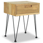 Table De Chevet 40X30X50 Cm Teck