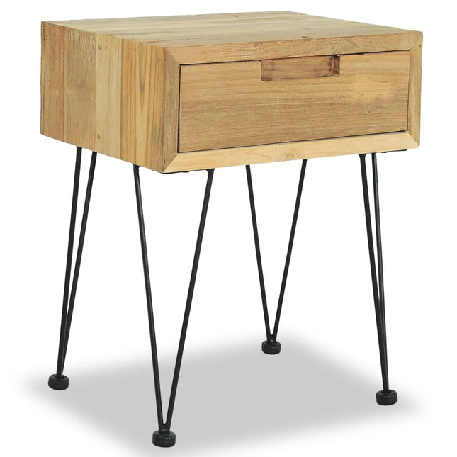 Table De Chevet 40X30X50 Cm Teck