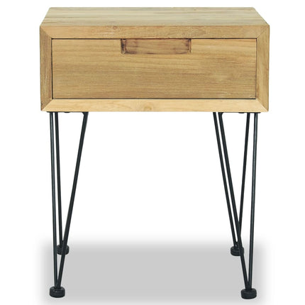 Table De Chevet 40X30X50 Cm Teck
