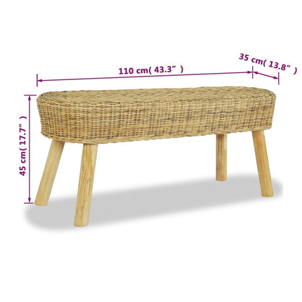 Banc D'entrée Rotin Naturel