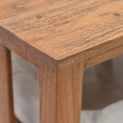 Table Console Bois D'acajou Massif 69X28X70 Cm Gris