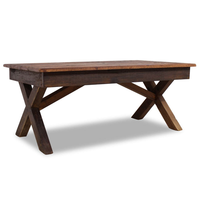 Table Basse Bois De Récupération Mélangé 110X60X45 Cm Gris