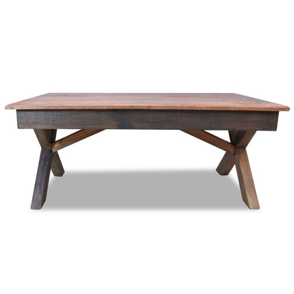 Table Basse Bois De Récupération Mélangé 110X60X45 Cm Gris