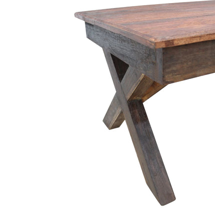 Table Basse Bois De Récupération Mélangé 110X60X45 Cm Gris