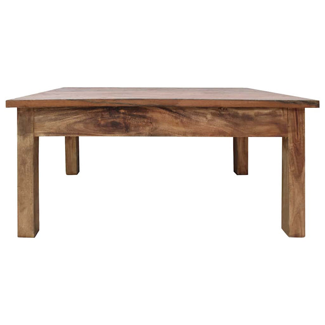 Table Basse Bois D'acajou Massif 96X73X45 Cm Gris