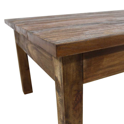 Table Basse Bois D'acajou Massif 96X73X45 Cm Gris