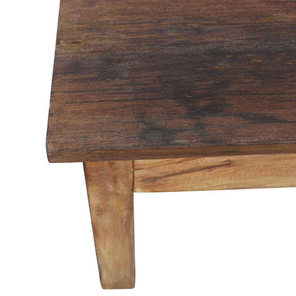 Table Basse Bois D'acajou Massif 96X73X45 Cm Gris