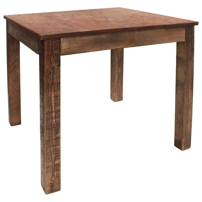 Table À Manger Bois De Récupération Mélangé 82X80X76 Cm Gris