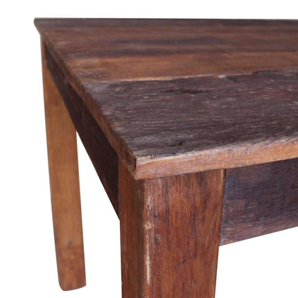 Table À Manger Bois De Récupération Mélangé 82X80X76 Cm Gris