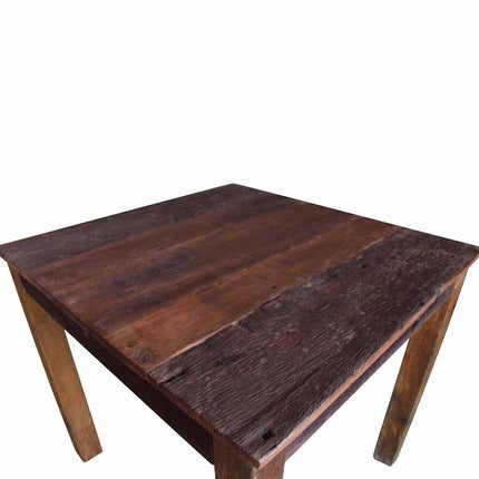 Table À Manger Bois De Récupération Mélangé 82X80X76 Cm Gris