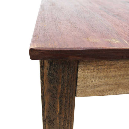 Table À Manger Bois De Récupération Mélangé 82X80X76 Cm Gris