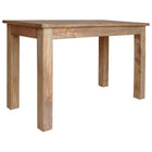 Table À Manger Bois D'acajou Massif 120X60X77 Cm Gris