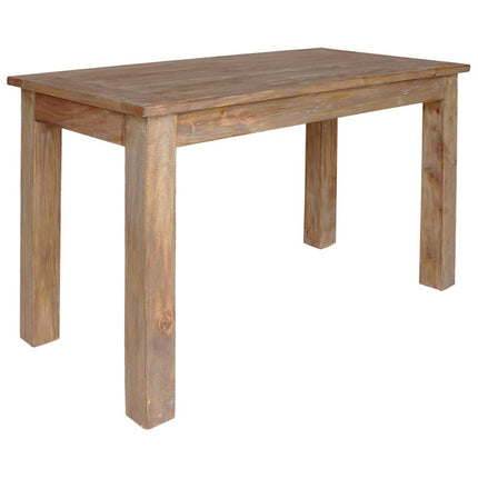 Table À Manger Bois D'acajou Massif 120X60X77 Cm Gris