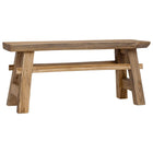 Banc Bois De Récupération Mélangé Et Teck Massif 100X28X43 Cm Gris