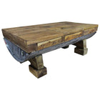 Table Basse Bois De Récupération Mélangé 90X50X35 Cm Gris