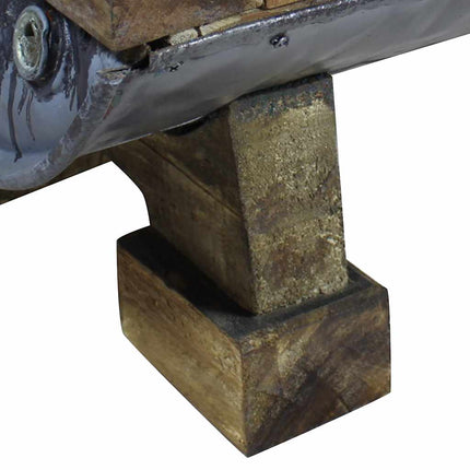 Table Basse Bois De Récupération Mélangé 90X50X35 Cm Gris