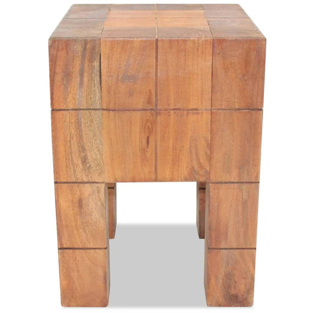 Tabouret Bois D'acajou Massif Gris