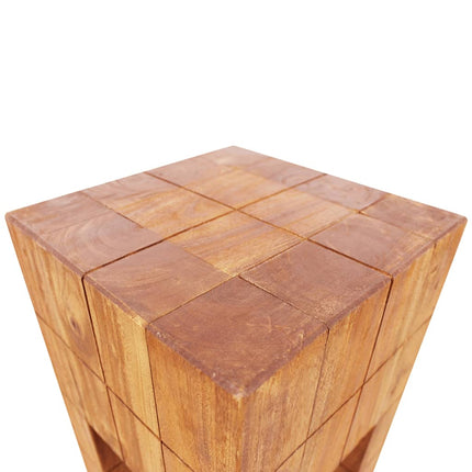 Tabouret Bois D'acajou Massif Gris