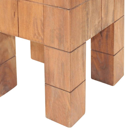 Tabouret Bois D'acajou Massif Gris