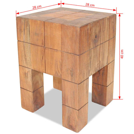 Tabouret Bois D'acajou Massif Gris