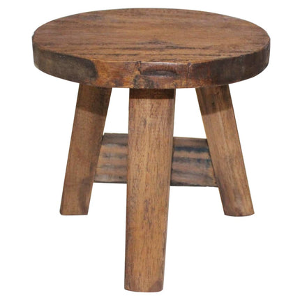 Tabouret Bois D'acajou Massif Gris