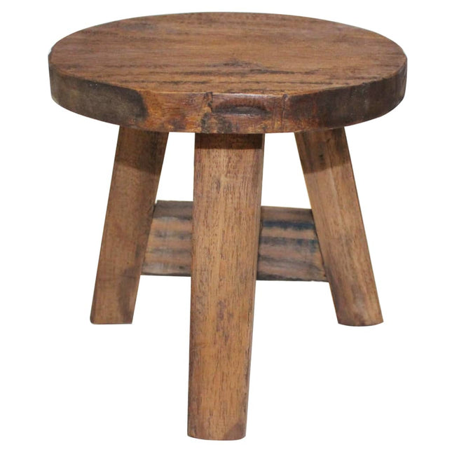 Tabouret Bois D'acajou Massif Gris
