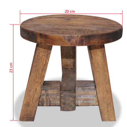 Tabouret Bois D'acajou Massif Gris