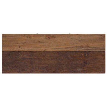 Table Console Bois De Récupération Mélangé 80X35X80 Cm Gris