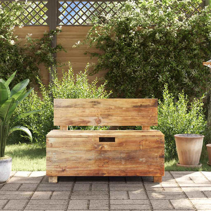Banc Bois Massif D'acajou 86X40X60 Cm Gris