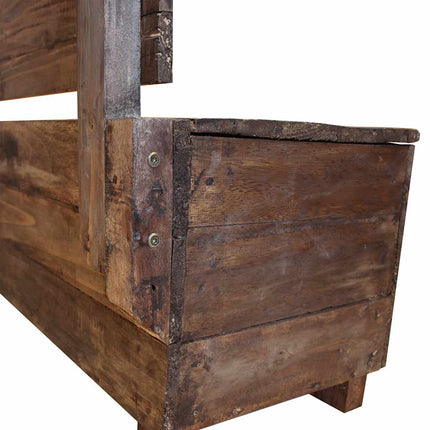 Banc Bois Massif D'acajou 86X40X60 Cm Gris