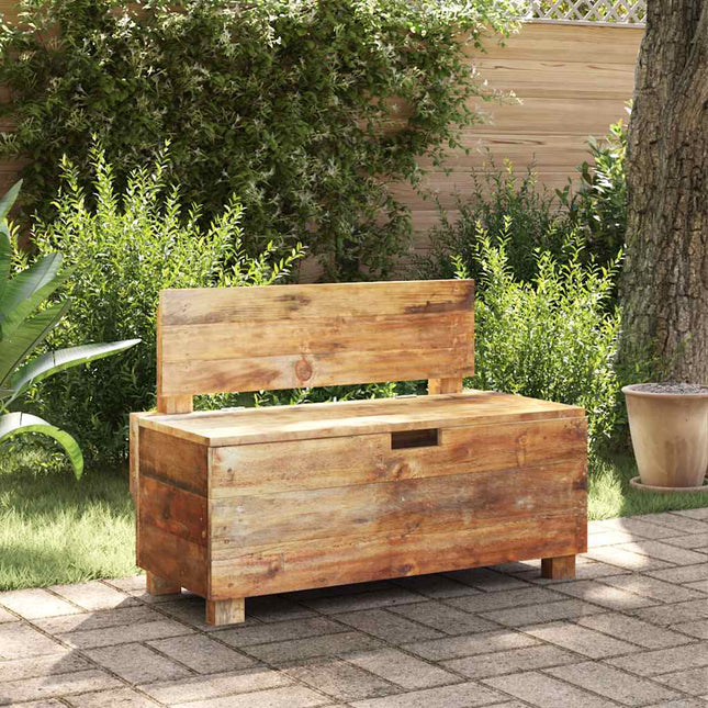 Banc Bois Massif D'acajou 86X40X60 Cm Gris