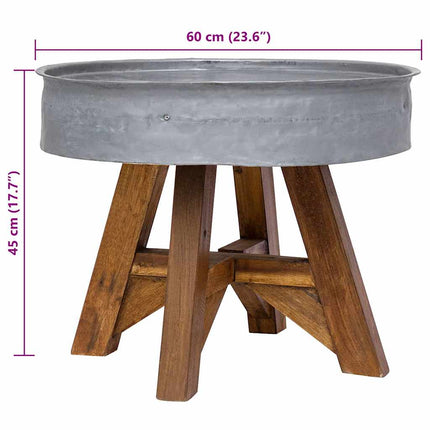 Table Basse Bois De Récupération Mélangé 60X45 Cm É