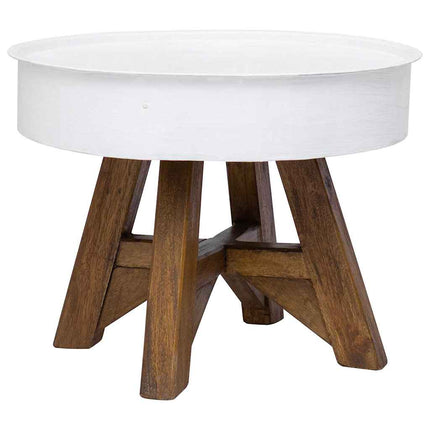 Table Basse Bois De Récupération Mélangé 60X45 Cm É