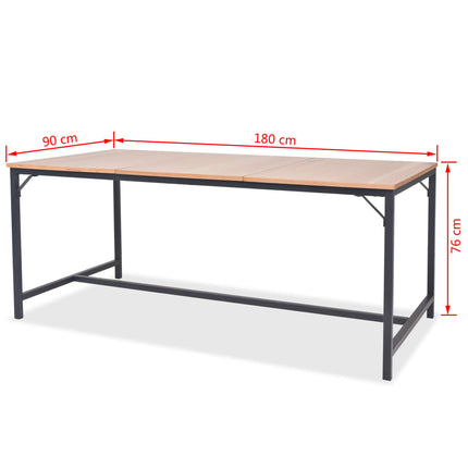 Table À Manger Bois De Frêne 180X90X76 Cm