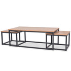 Ensemble De Table Basse 3 Pcs Bois De Frêne
