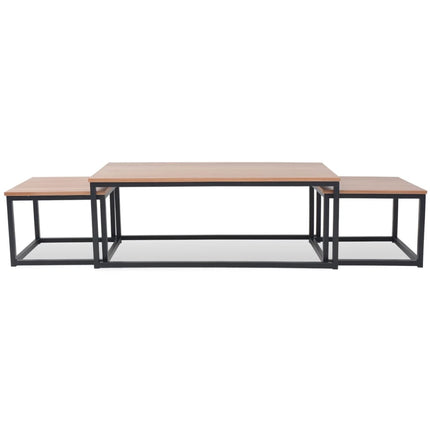 Ensemble De Table Basse 3 Pcs Bois De Frêne