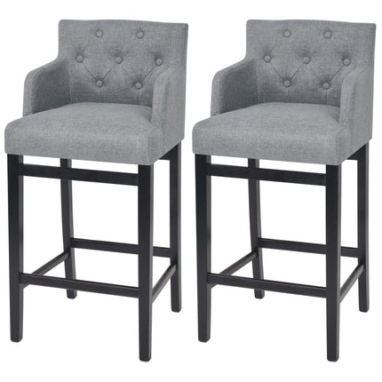 Tabourets De Bar Lot De 2 Tissu