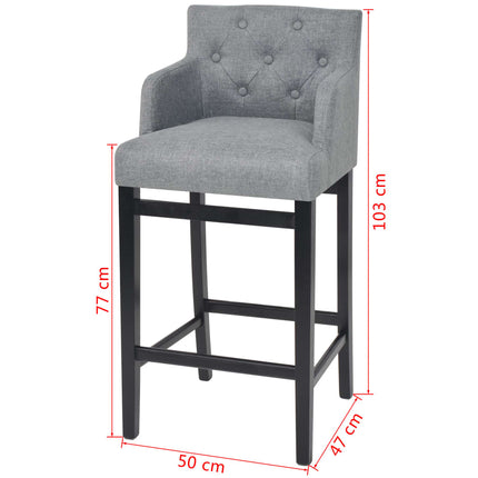 Tabourets De Bar Lot De 2 Tissu