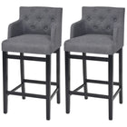 Tabourets De Bar Lot De 2 Tissu