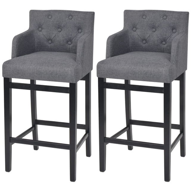 Tabourets De Bar Lot De 2 Tissu