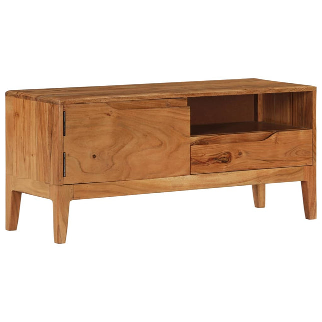 Meuble Tv Bois D'acacia Massif 88 X 30 X 40 Cm