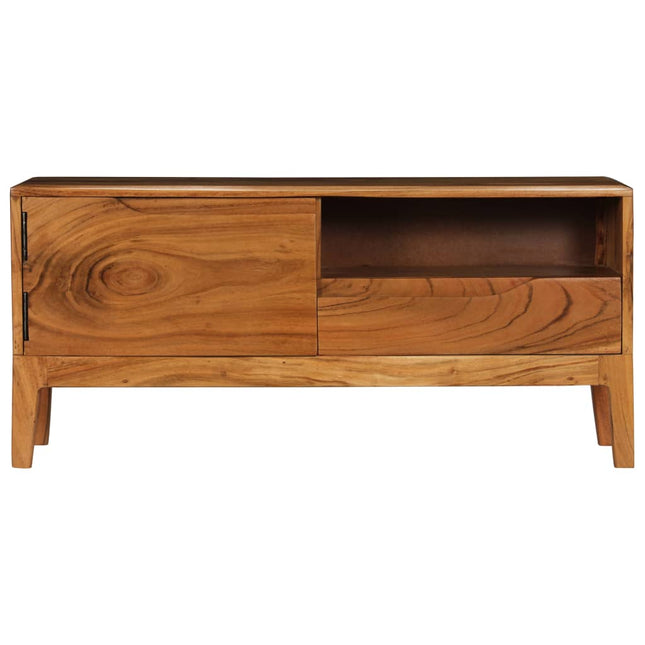 Meuble Tv Bois D'acacia Massif 88 X 30 X 40 Cm