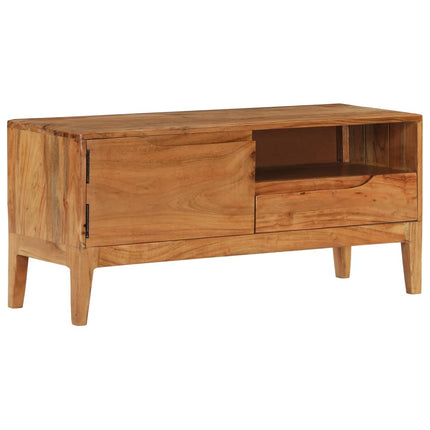 Meuble Tv Bois D'acacia Massif 88 X 30 X 40 Cm
