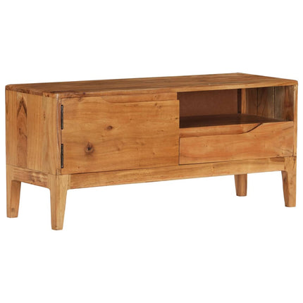 Meuble Tv Bois D'acacia Massif 88 X 30 X 40 Cm