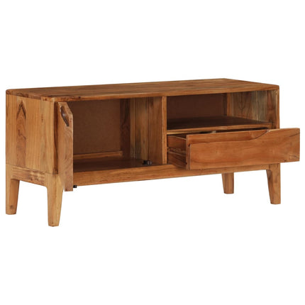 Meuble Tv Bois D'acacia Massif 88 X 30 X 40 Cm