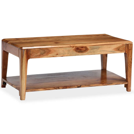 Table Basse Bois Massif 88X50X38 Cm