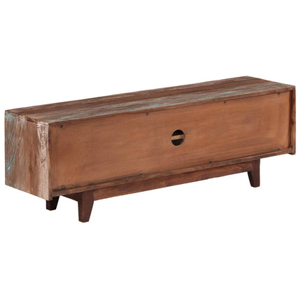 Meuble Tv Bois D'acacia Massif Vintage 118 X 30 X 40 Cm