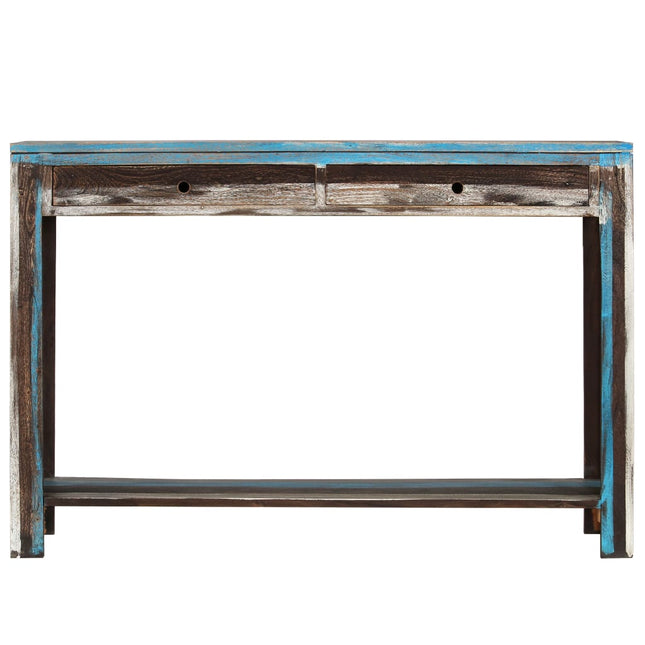 Table Console Bois Massif Vintage 118 X 30 X 80 Cm