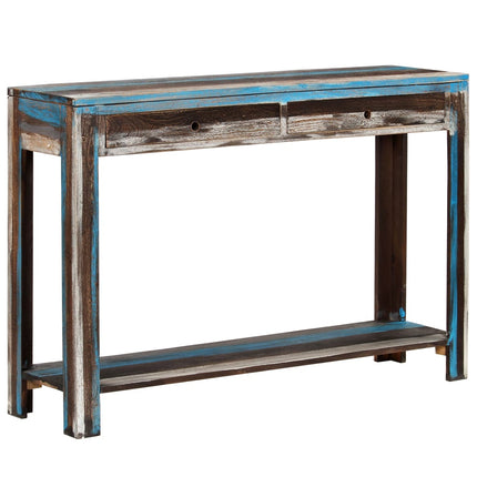 Table Console Bois Massif Vintage 118 X 30 X 80 Cm